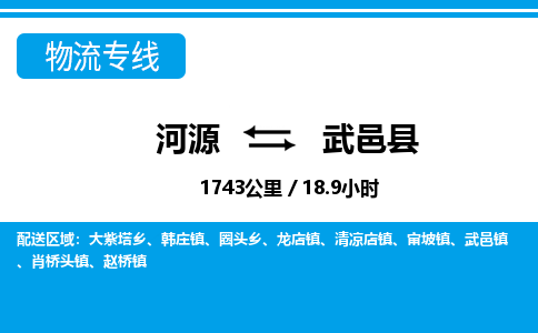 河源到武邑县物流专线-河源至武邑县货运专线