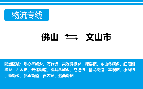 佛山到文山市物流专线-佛山至文山市货运专线