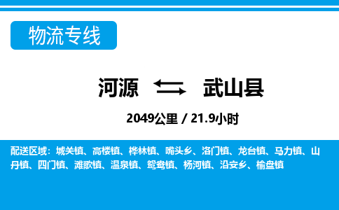 河源到武山县物流专线-河源至武山县货运专线