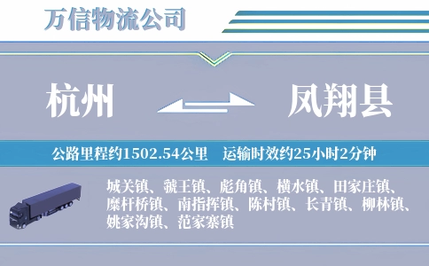 杭州到凤翔县物流公司