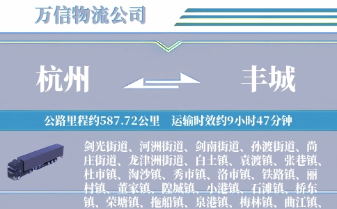 杭州到丰城物流公司