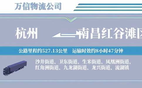杭州到南昌红谷滩区物流公司