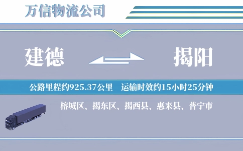 建德到揭阳物流公司