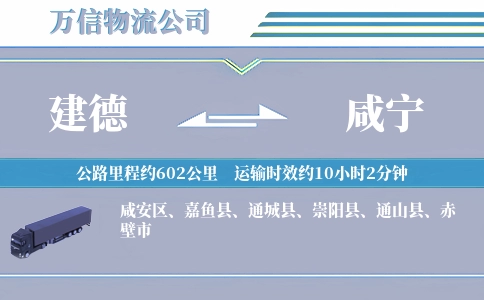 建德到咸宁物流公司