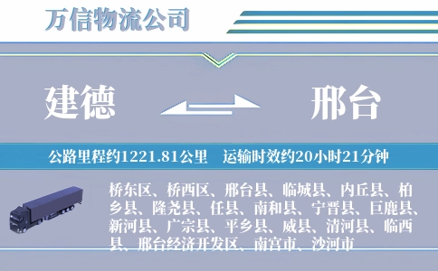 建德到邢台物流公司