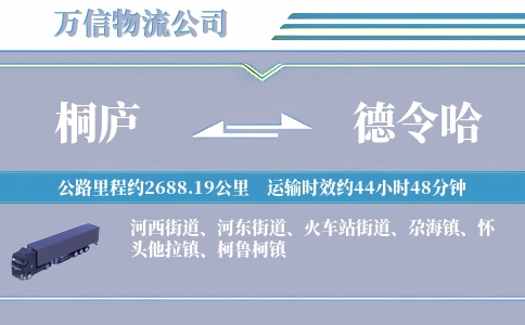 桐庐到德令哈物流公司